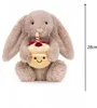 Plüsch Hase 28 cm mit Kuchen – Kawaii Konijn Kuscheltier – Produktbild-Vorschau 3