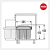 Hailo Abfallsammler 3650103 TA Swing A Tandem 2x 15 Liter Produktbild-Vorschau 3