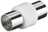 A close-up studio shot of a coaxial adapter. Náhľad obrázku produktu