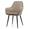A single beige upholstered chair with black legs is shown against a white background. Produktbild-Vorschau