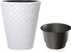 Kvetináč Little Matuba s vložkou biely 30 cm Náhľad obrázku produktu 7
