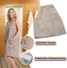 Damen Saunakilt Frottee, beige, 100% Baumwolle, S/M Produktbild-Vorschau 3