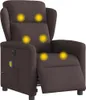 vidaXL Massagesessel Elektrisch Dunkelbraun Stoff Produktbild-Vorschau 2