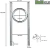 Fahrradanlehnbügel 116,5 x 52,5 cm Stahl feuerverzinkt Ø 50 Produktbild-Vorschau 2