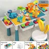 Kindertisch mit Bausteinen und Stuhl - kreatives Spiel- und Produktbild-Vorschau 3