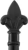 A close-up of the top finial of a black metal gate. Náhľad obrázku produktu
