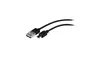 A black USB cable with a standard USB-A connector on one end and a micro-USB connector on the other, presented on a white background. Náhled obrázku produktu