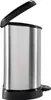 A side view of a silver and black pedal trash can. Produktbild-Vorschau