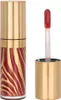 A close-up studio shot of a red and gold striped lip gloss. Podgląd zdjęcia produktu