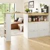 A modern living room with a bar table, sofa, and window view. Produktbild-Vorschau