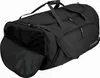 A black duffel bag with its main compartment partially open. Produktbild-Vorschau