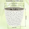 MePla - 2 Stück Kunststoff-Übertopf VERO ø 13 weiss/rot Produktbild-Vorschau 2