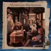 A diorama-like scene depicting a "Mysterious Mechanism" with several figures in a vintage setting, possibly representing a book nook kit. Voir les images du produit
