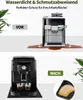 Comparison of a coffee machine before and after using a protective mat. Produktbild-Vorschau
