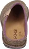 A top-down view of a brown slipper with a purple trim. Produktbild-Vorschau