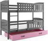 Kinderhochbett mit Stauraum und Matratzen 80x190 BRIGID – Produktbild-Vorschau 2