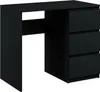 A black desk with three drawers on the right side. Produktbild-Vorschau