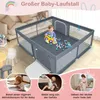 200 x 180 cm Baby Laufstall mit 50 Ozeanbällen & 4 Griffen Produktbild-Vorschau 1