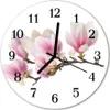 Glasuhr Wanduhr Küchenuhr Echt-Glas 30fi cm Magnolie rosa Produktbild-Vorschau 1