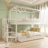 Łóżko piętrowe dla dzieci 90 x 200 cm, podwójne łóżko z Podgląd zdjęcia produktu 1