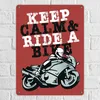 Keep calm & ride a bike Metallschild XL in 21x28 cm in Produktbild-Vorschau 2