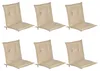 Beautissu 6er Set Niedriglehner Auflage Gartenstuhl Loft Produktbild-Vorschau 1