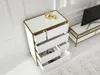 Kommode MAIRA, weiß/gold, 6 Schubladen, 70 cm breit, 96 cm Produktbild-Vorschau 3
