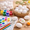 50x Plastikeier – weiße Kunststoffeier 6 cm zum Bemalen & Produktbild-Vorschau 2