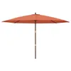 vidaXL Slunečník s dřevěným stožárem Terracotta 400x273 cm Náhled obrázku produktu 3