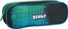 A pencil case with a grid pattern and a logo. Anteprima dell’immagine prodotto