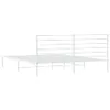 vidaXL Bettgestell mit Kopfteil Metall Weiß 193x203 cm -  Produktbild-Vorschau 9