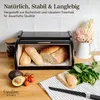 Creative Home Schwarz Brotkasten Holz 38 x 28,5 x 17,5cm Produktbild-Vorschau 7