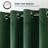 Thermo-Vorhänge Samt Dunkelgrün 140x260 cm Set 2 Stück Produktbild-Vorschau 5