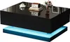 Sweiko 90x50x38cm schwarzer Hochglanz-Couchtisch, Sofatisch Produktbild-Vorschau 14