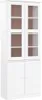 vidaXL Vitrinenschrank ALTA Weiß 77x35x186,5 cm Massivholz Produktbild-Vorschau 2