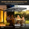 Ikodm Gartenschirm 3m Grau, Ampelschirm mit 28 LED, Produktbild-Vorschau 10