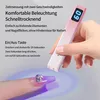 Nagellampe LED 8W, Tragbar Handlich UV Lampe, LCD Display, Produktbild-Vorschau 2