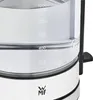 A close-up view of a glass kettle with measurement markings. Náhled obrázku produktu