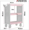 AREBOS servisní vozík 3 přihrádky červený/černý | 18dílná Náhled obrázku produktu 6