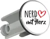 Huuraa Waschbeckenstöpsel Nerd mit Herz 4cm Produktbild-Vorschau 1