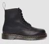 A black leather boot on a white background. Voir les images du produit