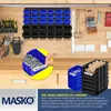 Masko® Stapelboxen Wandregal 32tlg Box Sichtlagerkästen Produktbild-Vorschau 4
