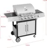 Royal Gourmet 4+1 Brenner Gasgrill Grillwagen mit Produktbild-Vorschau 3