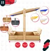 KOTARBAU® Sandkasten mit Dach 100x100 cm Holz mit Abdeckung Produktbild-Vorschau 7