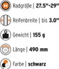SKS Tôle d'insertion VR Mudrocker avant, 27.5'-29', noir Voir les images du produit 24