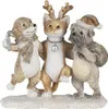 Clayre & Eef Figur Tiere 13x5x12 cm Grau Beige Kunststoff Produktbild-Vorschau 1