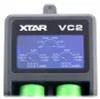 A close-up of an Xtar VC2 battery charger with two green batteries inserted. Anteprima dell’immagine prodotto