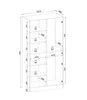 A technical drawing of a wardrobe with dimensions indicated. Produktbild-Vorschau