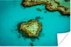 MuchoWow® Poster Great Barrier Reef mit Insel im Herzen Produktbild-Vorschau 1