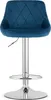 Hocker da bar per sala da pranzo High Kast - Velluto blu Anteprima dell’immagine prodotto 2